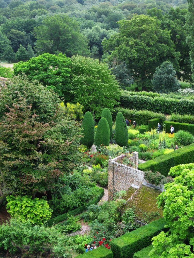 View from the tower towards the Cottage Garden