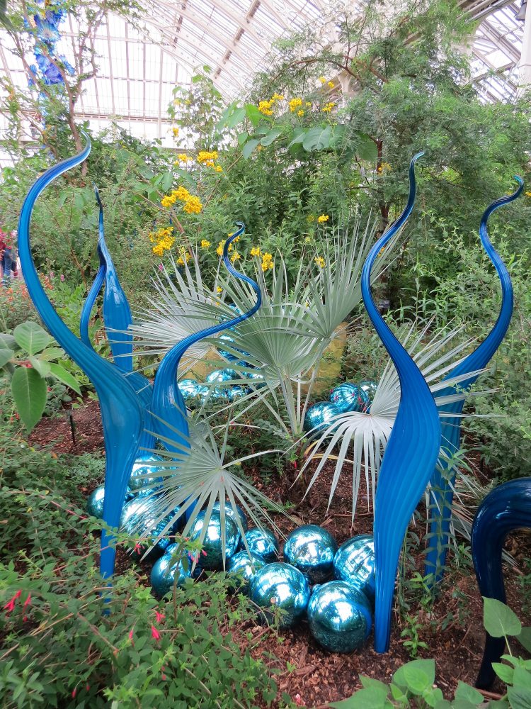 Planting and Chihuly Glass