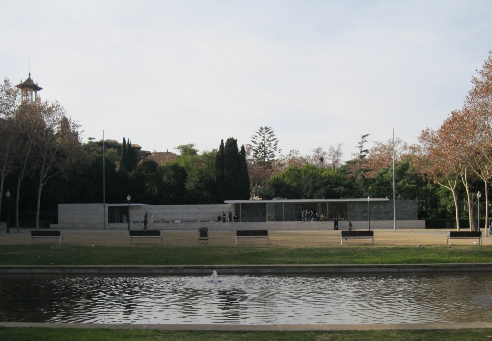 Barcelona Pavilion from a distance