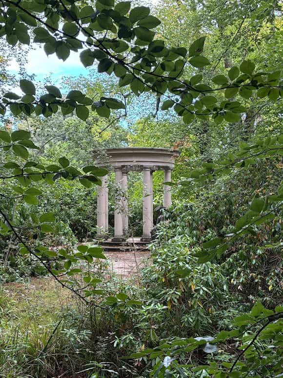 The Bluebell Walk and Classical Temple