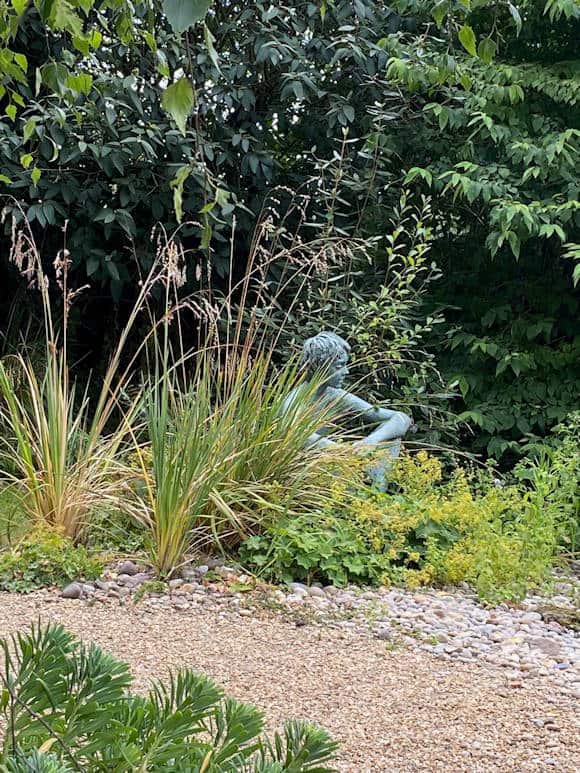 Sculpture and Pond